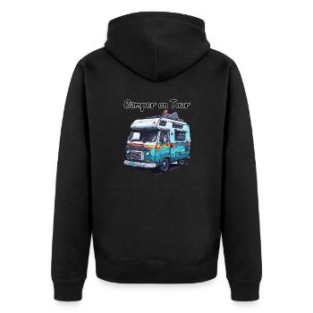 Camping-car / Camping-car / camping / Roadtrip / Voyage - Veste à capuche bio Premium Unisexe - noir - Dos - Nico (187cm)