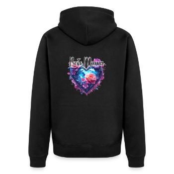 Heart / Mother's Day / Love / Holidays / Love - Unisex Premium Organic Zip Hoodie - black - Back - Nico (187cm)