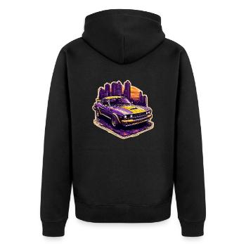 Voiture / Véhicule / Voiture de tourisme / Mobile / Ancienne / Conduite - Veste à capuche bio Premium Unisexe - noir - Dos - Nico (187cm)