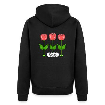 Roses - Veste à capuche bio Premium Unisexe - noir - Dos - Nico (187cm)