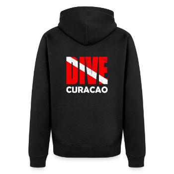 Plongée Curaçao Plongeur Down Flag Plongée sous-marine Tauchen - Veste à capuche bio Premium Unisexe - noir - Dos - Nico (187cm)