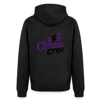 lustiges Team zu Weihnachten - Unisex Premium Bio Zip Hoodie - Schwarz - Hinten - Nico (187cm)