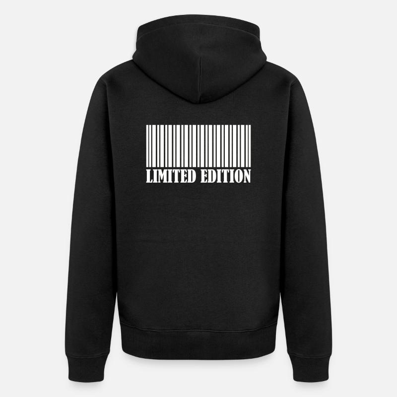 Code-barres édition limitée - Veste à capuche bio Premium Unisexe - noir