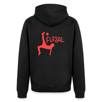Frénésie de futsal - Veste à capuche bio Premium Unisexe - noir - Dos - Nico (187cm)
