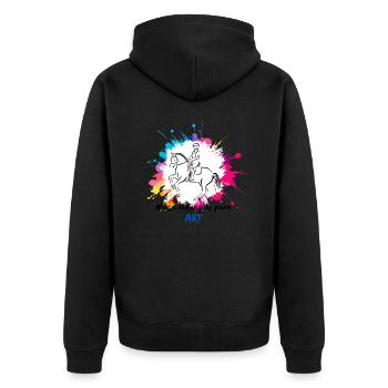 L'équitation, un art à l'état pur (Noir) - Veste à capuche bio Premium Unisexe - noir - Dos - Nico (187cm)