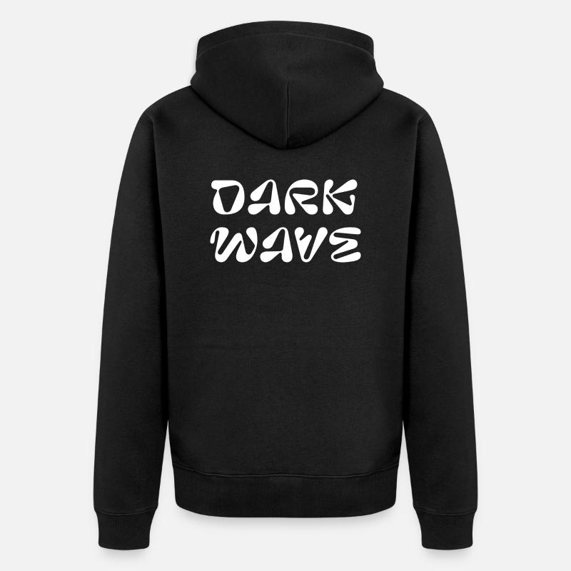 Dark WAVE Logo-Design - Unisex Premium Bio Zip Hoodie - Schwarz