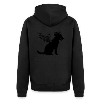 Chien Ange Halo Ailes Ange Ciel - Veste à capuche bio Premium Unisexe - noir - Dos - Nico (187cm)