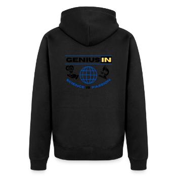 LE GÉNIE EN - Veste à capuche bio Premium Unisexe - noir - Dos - Nico (187cm)