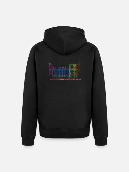 Periodensystem der chemischen Elemente. - Unisex Premium Bio Zip Hoodie - Schwarz
