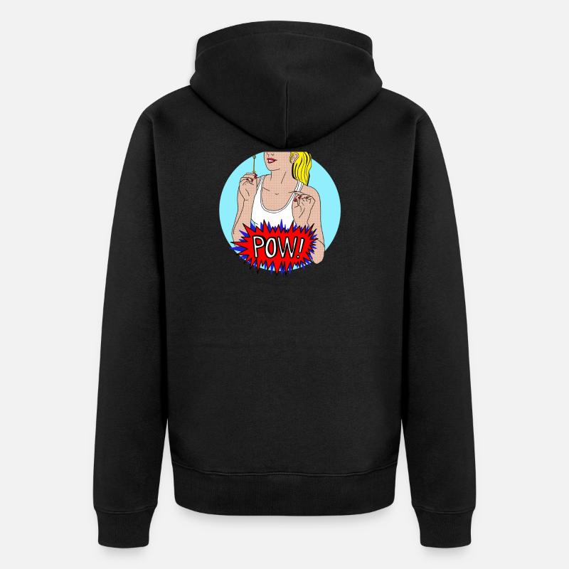 Pow ! - Veste à capuche bio Premium Unisexe - noir