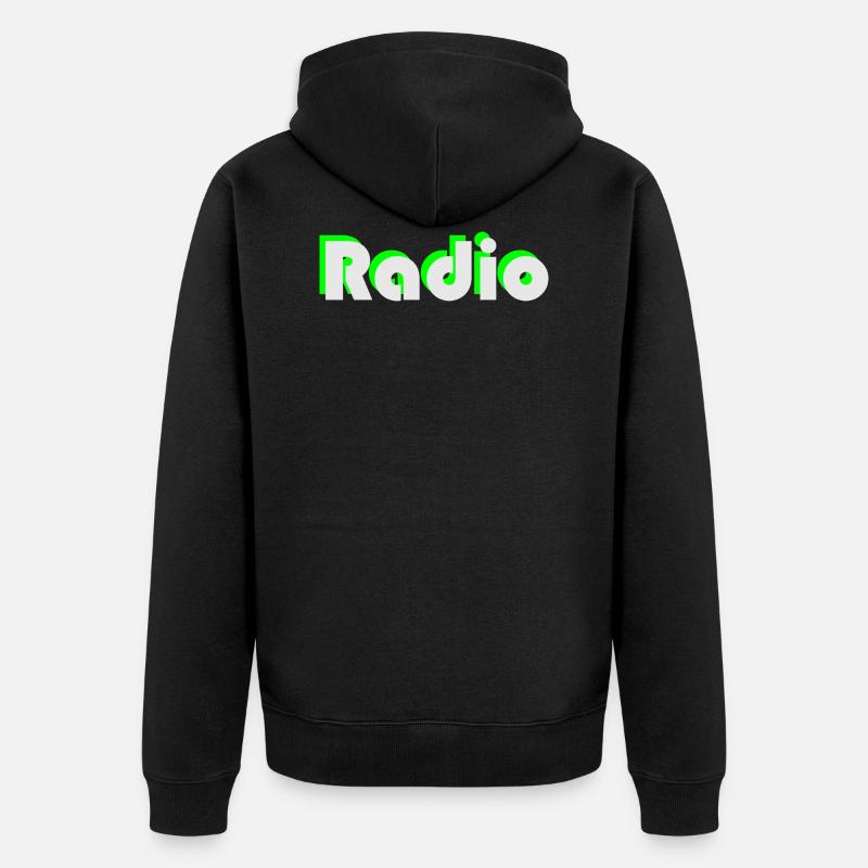 Radio - Veste à capuche bio Premium Unisexe - noir