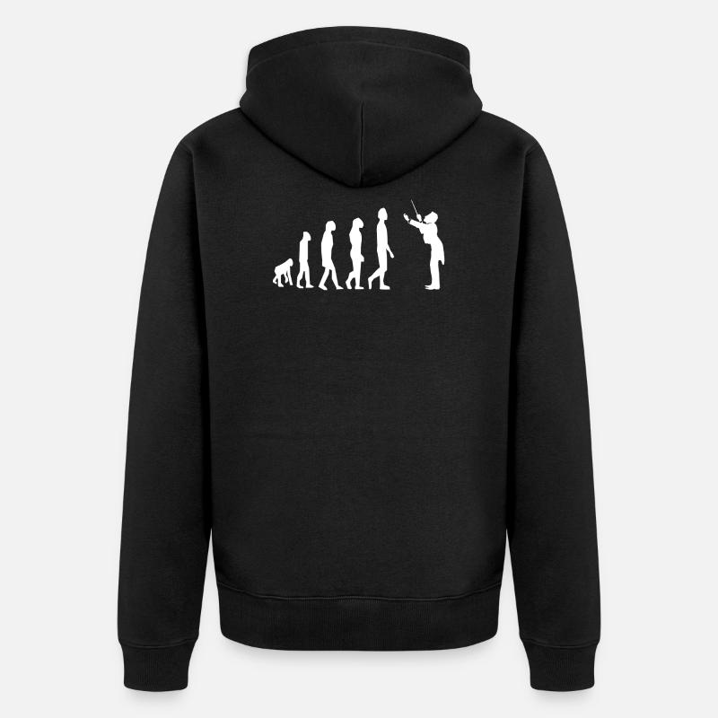 Conductor Evolution Dirigent - Unisex Premium Bio Zip Hoodie - Schwarz