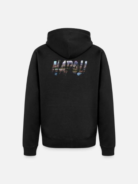Napoli Napoli Italia Europa Pompei - Felpa con cappuccio ecologica premium unisex - nero