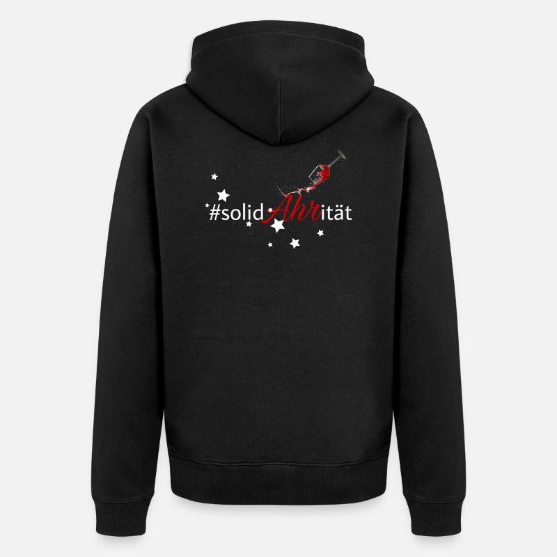 Solidahrität xmas - white - Unisex Premium Bio Zip Hoodie - Schwarz