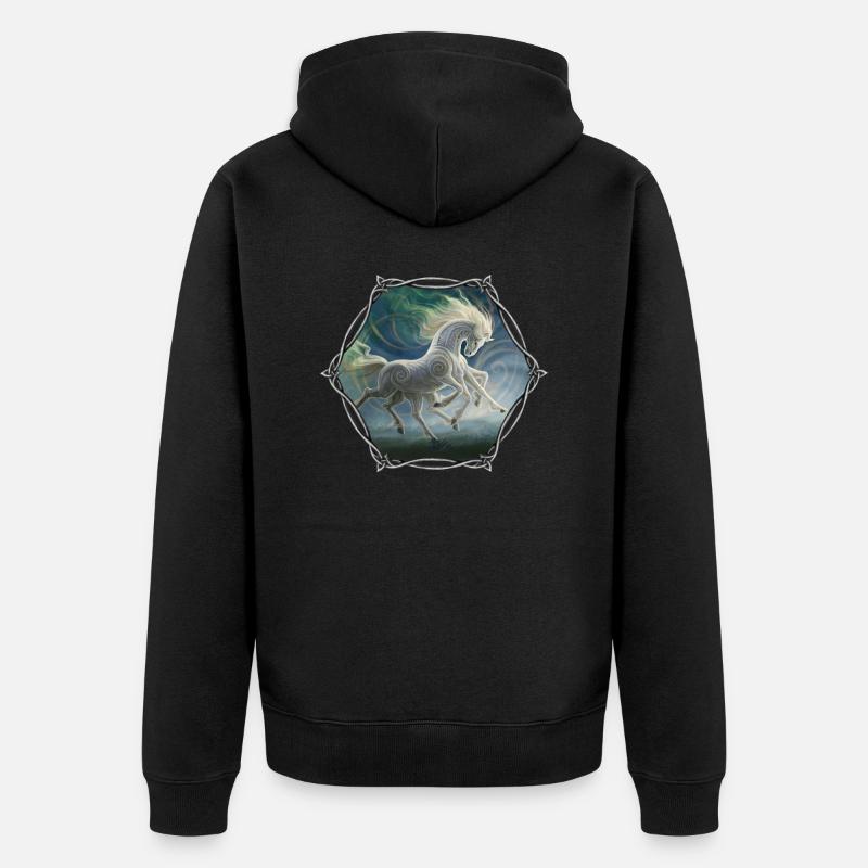 Sleipnir - Unisex Premium Bio Zip Hoodie - Schwarz