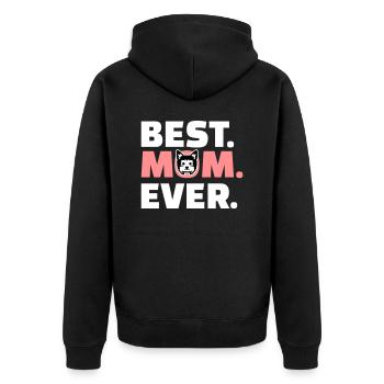 Yorkshire Terrier - Unisex Premium Bio Zip Hoodie - Schwarz - Hinten - Nico (187cm)