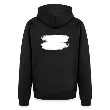 coup de pinceau fond Distressed traits - Veste à capuche bio Premium Unisexe - noir - Dos - Nico (187cm)