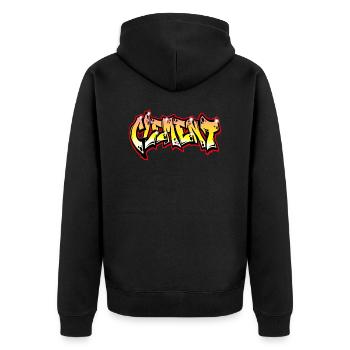 Graffiti Name Clement - Veste à capuche bio Premium Unisexe - noir - Dos - Nico (187cm)