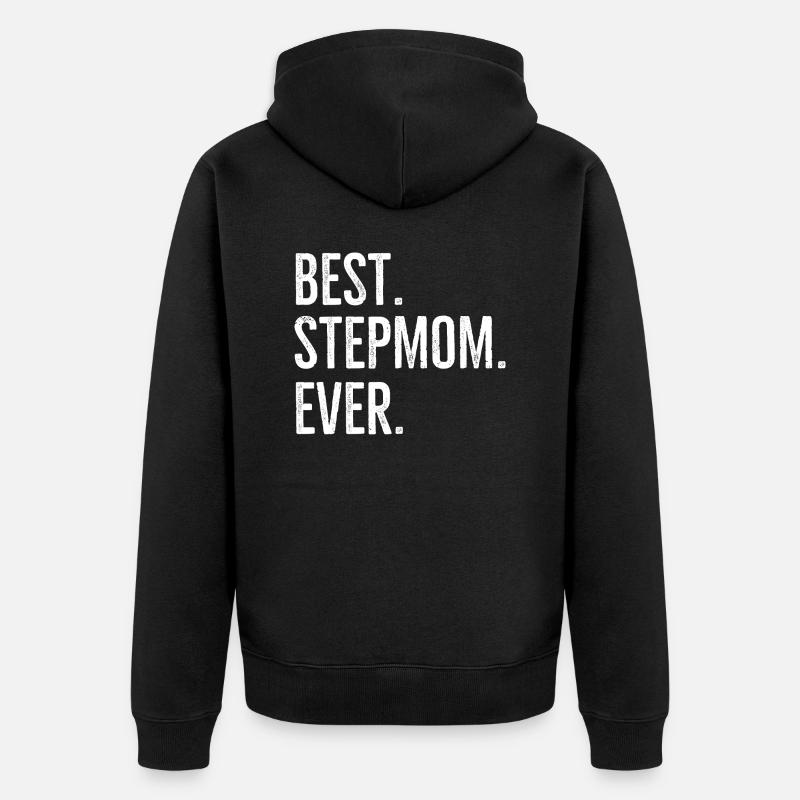 Beste Stiefmutter aller Zeiten - Unisex Premium Bio Zip Hoodie - Schwarz