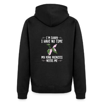 | de plantes d’intérieur Princesse Rose Idée cadeau Plantie - Veste à capuche bio Premium Unisexe - noir - Dos - Nico (187cm)