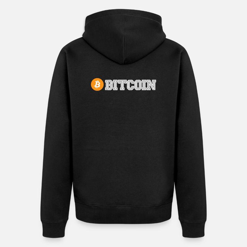 Bitcoin (Bitcoin) - Unisex Premium Bio Zip Hoodie - Schwarz