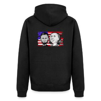 Franklin & Lincoln - Unisex Premium Organic Zip Hoodie - black - Back - Nico (187cm)
