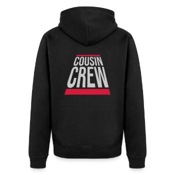 Leader Cousin Crew Team - Veste à capuche bio Premium Unisexe - noir - Dos - Nico (187cm)