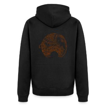 ELEPHANT LINE - Veste à capuche bio Premium Unisexe - noir - Dos - Nico (187cm)