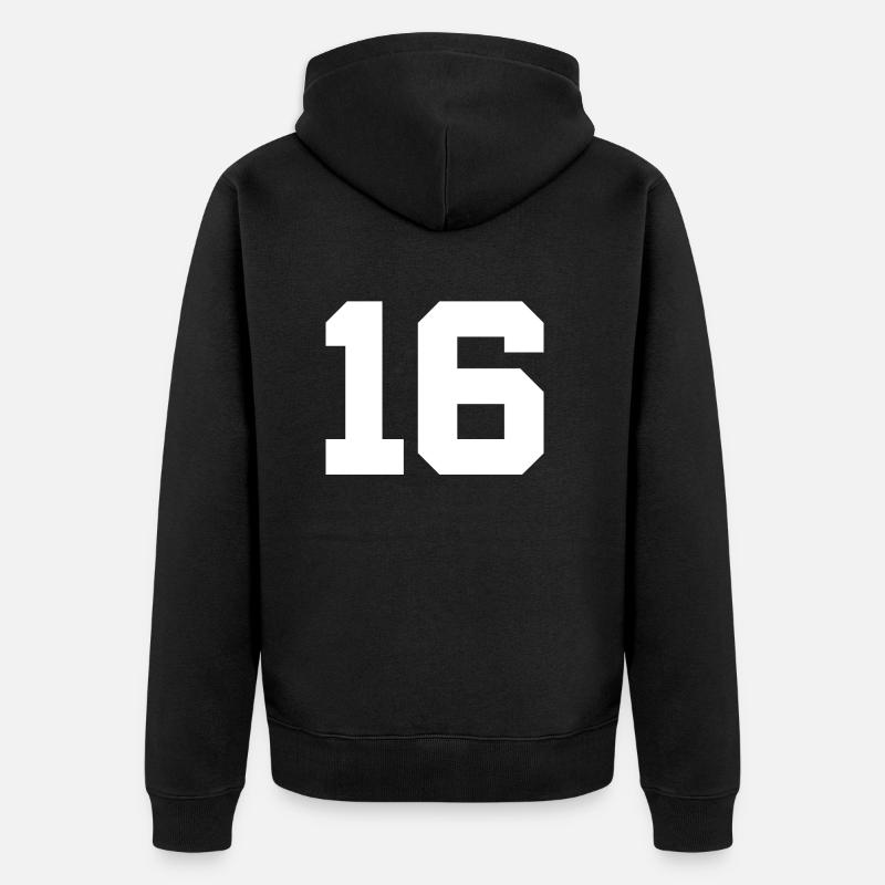 Numéro 16 - Veste à capuche bio Premium Unisexe - noir