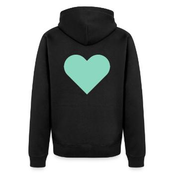 Je t'aime - Veste à capuche bio Premium Unisexe - noir - Dos - Nico (187cm)