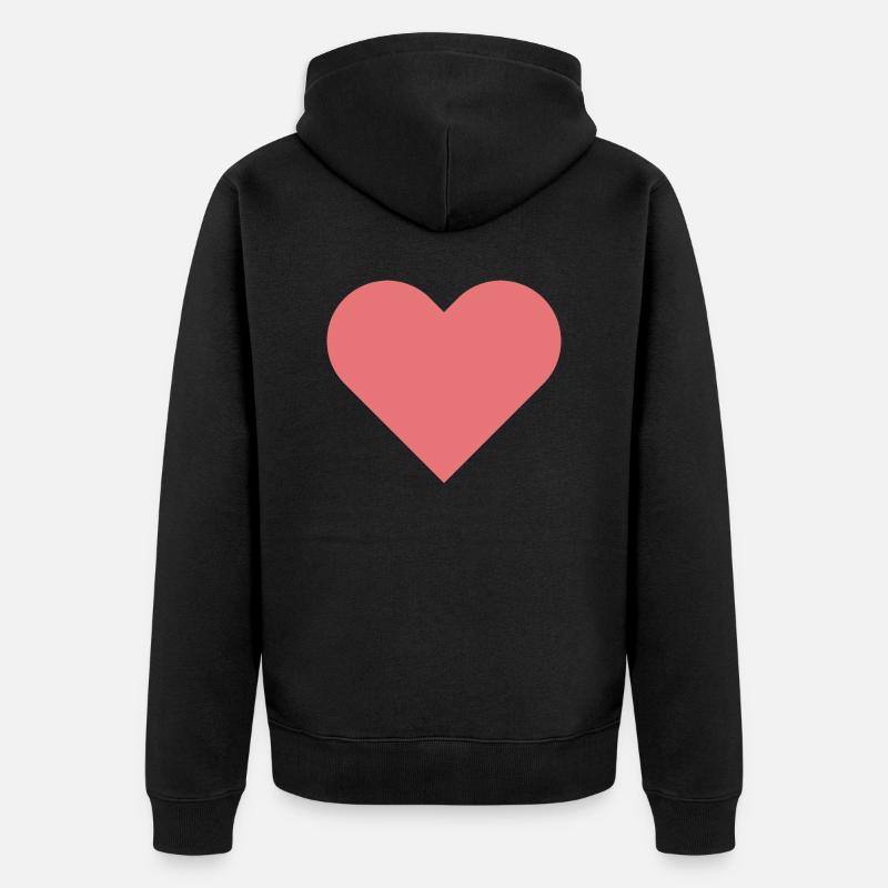 Je t'aime - Veste à capuche bio Premium Unisexe - noir