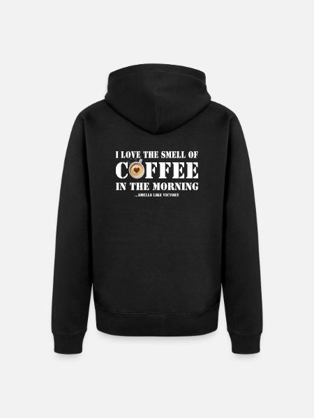 J’aime l’odeur du café - Veste à capuche bio Premium Unisexe - noir