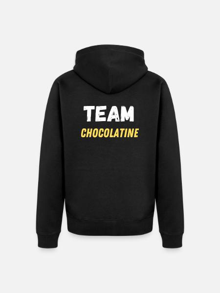 team chocolatine - Veste à capuche bio Premium Unisexe - noir