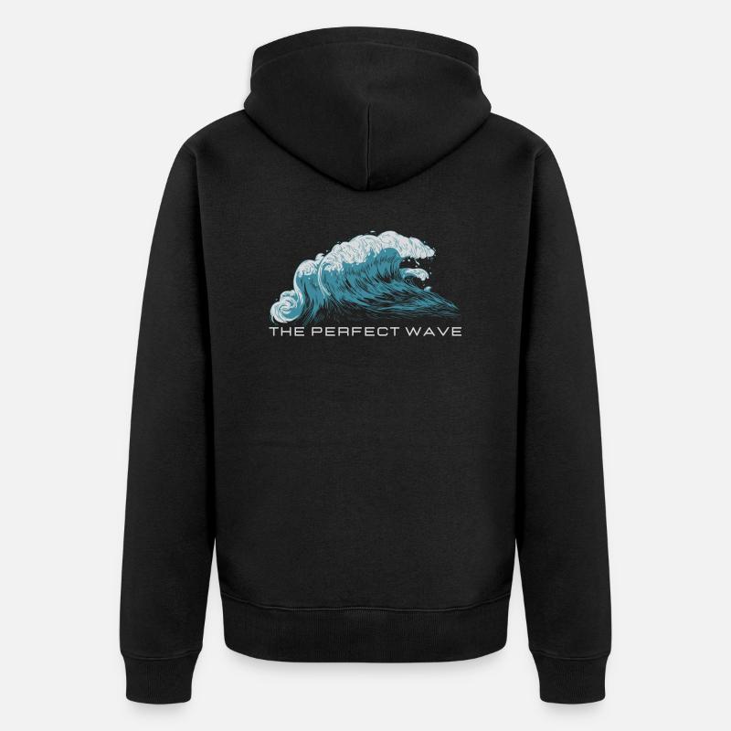 La vague parfaite - Veste à capuche bio Premium Unisexe - noir