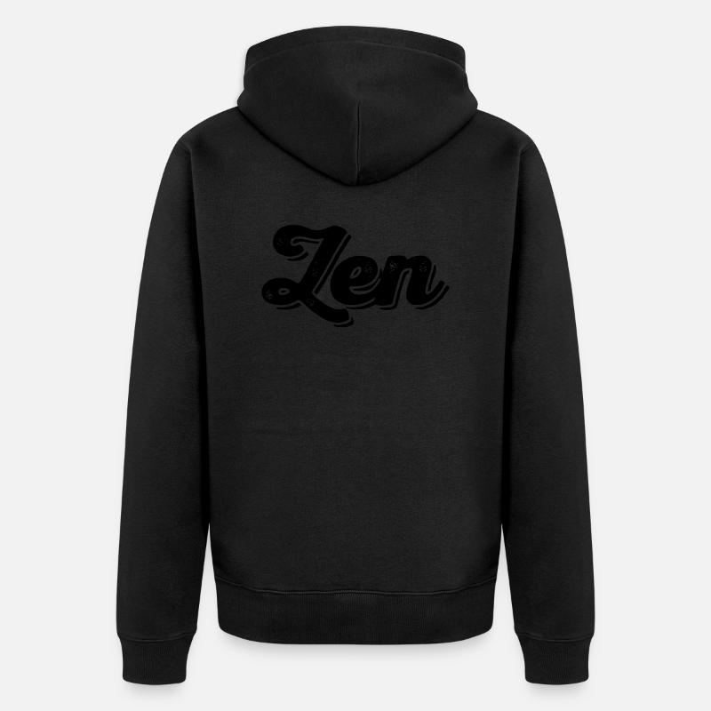 Zen - Unisex Premium Bio Zip Hoodie - Schwarz