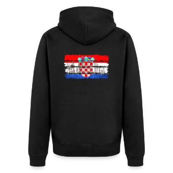 Ville usa illinois america travel états-unis - Veste à capuche bio Premium Unisexe - noir - Dos - Nico (187cm)