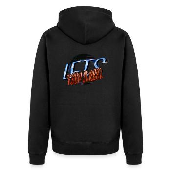 cat lover quote birthday humor birthday present - Unisex Premium Bio Zip Hoodie - Schwarz - Hinten - Nico (187cm)