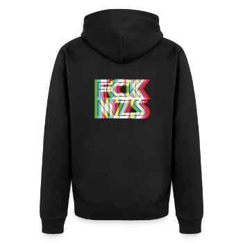 FCK NZS - Veste à capuche bio Premium Unisexe - noir - Dos - Nico (187cm)