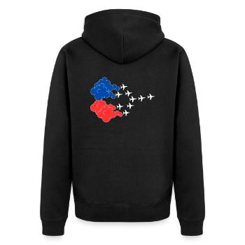 Patrouille de France meeting aérien en formation - Veste à capuche bio Premium Unisexe - noir - Dos - Nico (187cm)