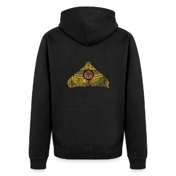 Motif de papillon de la fierté intersexe A - Veste à capuche bio Premium Unisexe - noir - Dos - Nico (187cm)