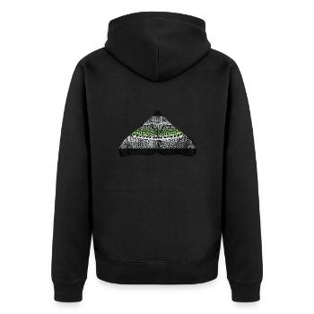 Motif de papillon de la fierté agender A - Veste à capuche bio Premium Unisexe - noir - Dos - Nico (187cm)