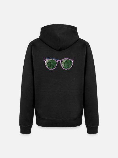 Laby Sonnenbrille 2 - Unisex Premium Bio Zip Hoodie - Schwarz