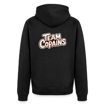 Team copains - Veste à capuche bio Premium Unisexe - noir - Dos - Nico (187cm)