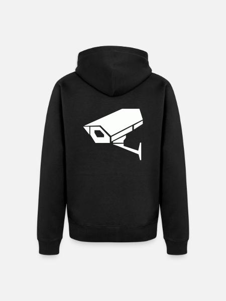 Surveillance camera - Unisex Premium Organic Zip Hoodie - black