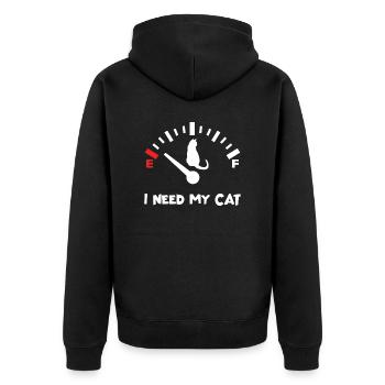 J’ai besoin de mon chat - Veste à capuche bio Premium Unisexe - noir - Dos - Nico (187cm)