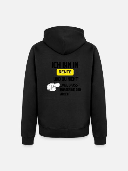 I'm retired - Unisex Premium Organic Zip Hoodie - black