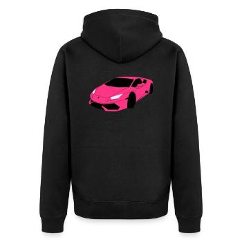 Voiture de sport Lambo - Veste à capuche bio Premium Unisexe - noir - Dos - Nico (187cm)