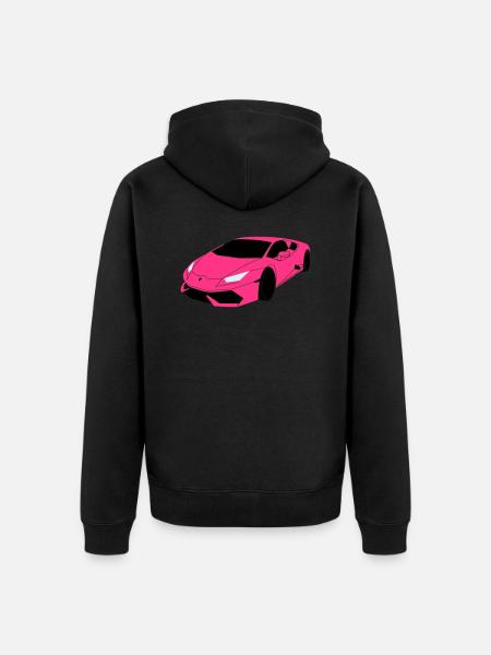 Lambo Sportwagen - Unisex Premium Bio Zip Hoodie - Schwarz