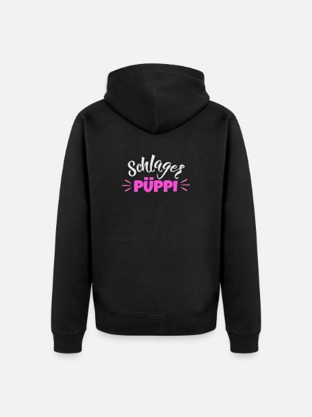 Schlager Pueppi - Unisex Premium Bio Zip Hoodie - Schwarz