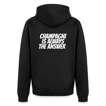 Dicton - Veste à capuche bio Premium Unisexe - noir - Dos - Nico (187cm)
